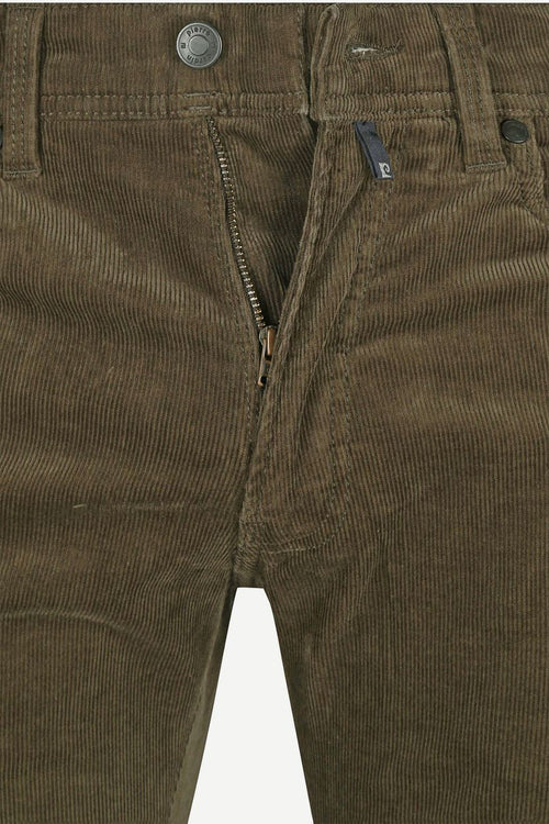 Broek Lyon future flex corduroy olijfgroen