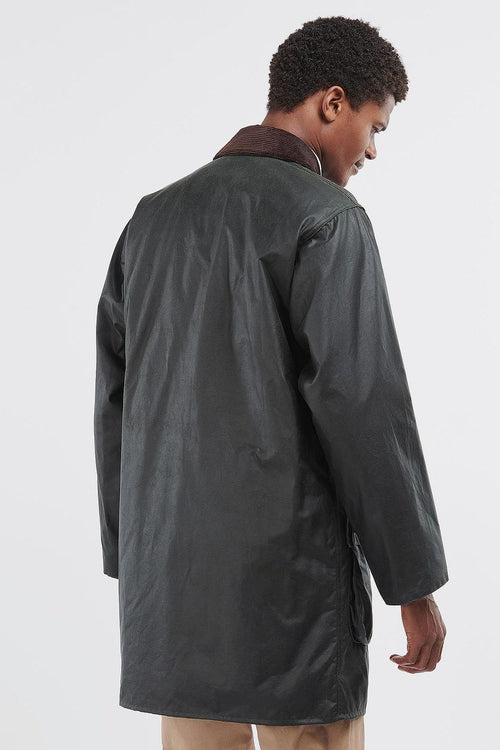 Border wax jas groen