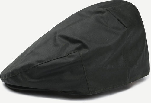 Wax flat cap donkergroen