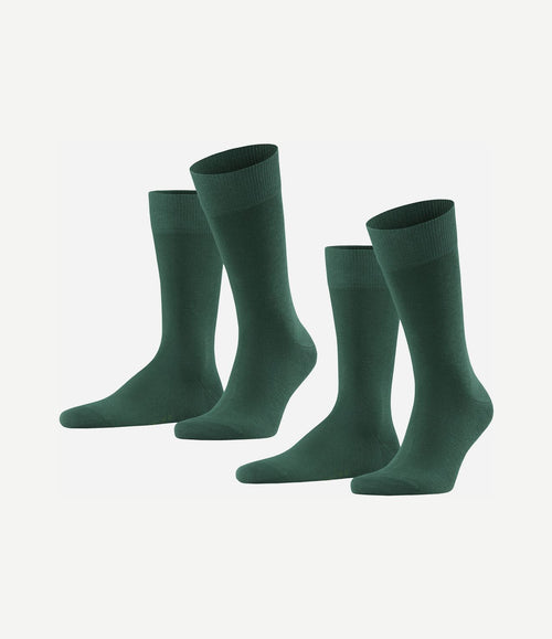 Happy sokken (2-pack) donkergroen