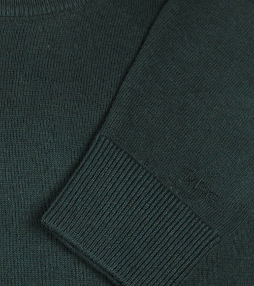 Trui merino blend donkergroen