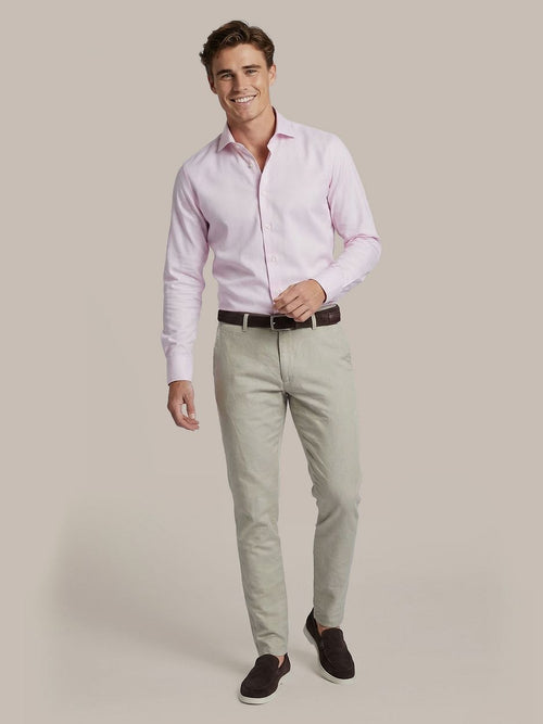 Overhemd twill roze