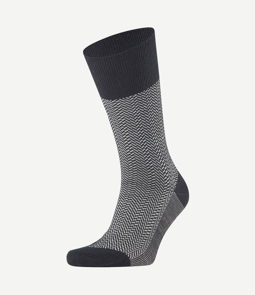 Airport herringstripe sok zwart