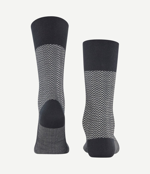 Airport herringstripe sok zwart