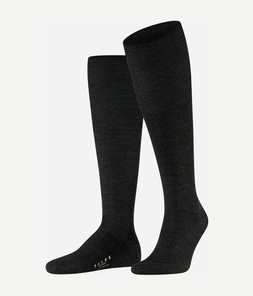 Falke airport kniekous antraciet 3080
