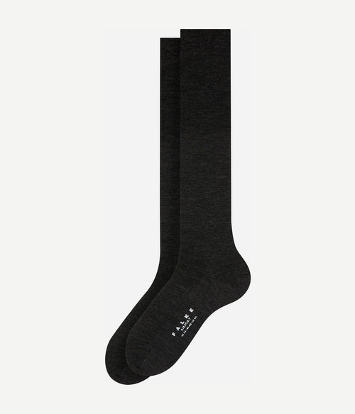 Falke airport kniekous antraciet 3080