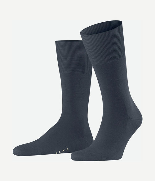 Falke airport sok wol blend 6688 donkerblauw