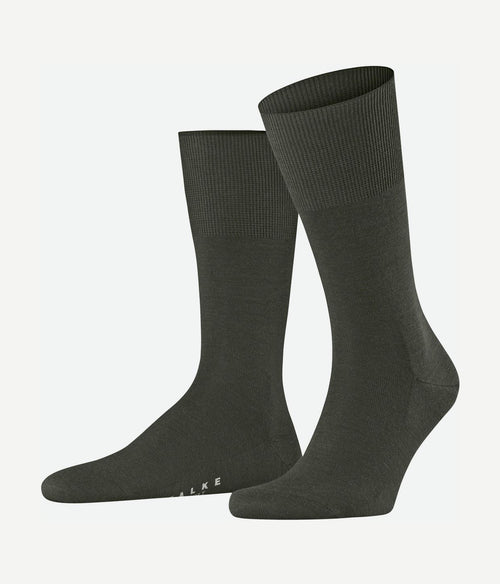 Falke airport sok wol blend 7155 donkergroen