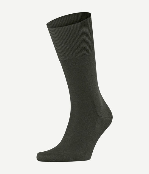 Falke airport sok wol blend 7155 donkergroen