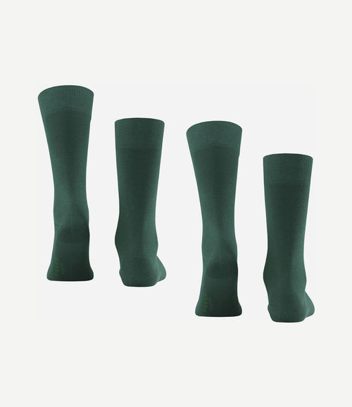 Happy sokken (2-pack) donkergroen