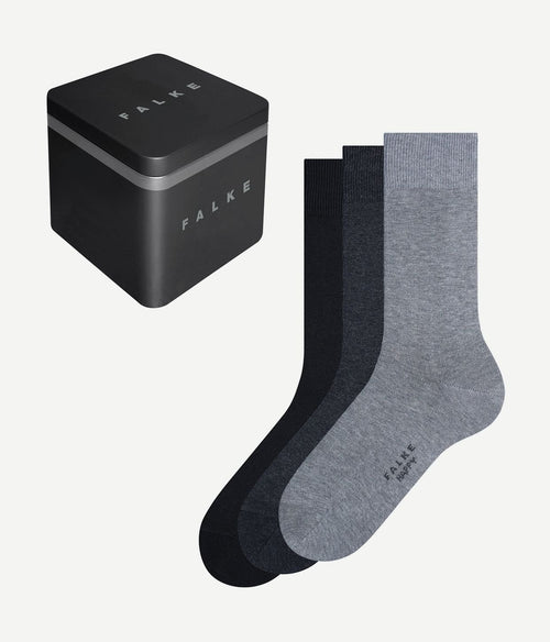 Falke happy sokken 3 paar zwart