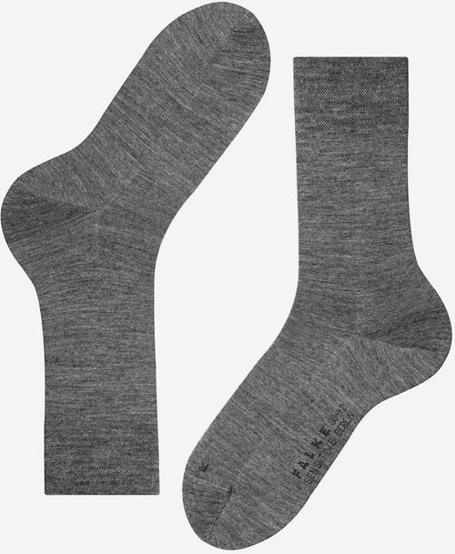 Falke sok sensitive berlin wol blend antraciet