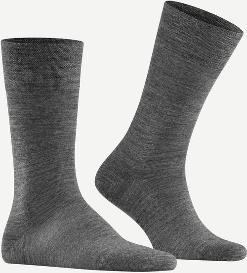 Falke sok sensitive berlin wol blend antraciet