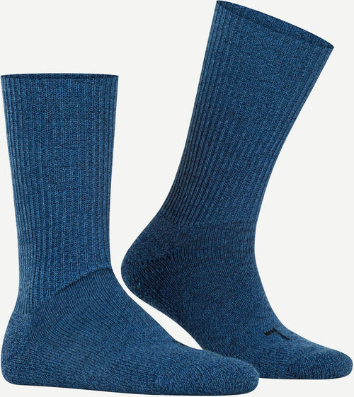 Walkie wandelsok wol blend blauw 6660