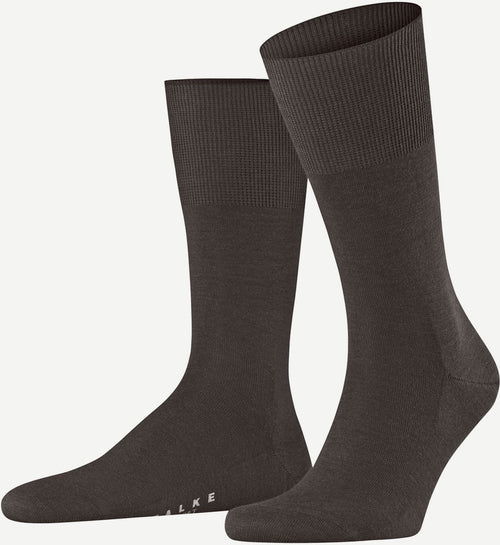Falke airport sok donkerbruin melange
