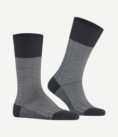 Airport herringstripe sok zwart