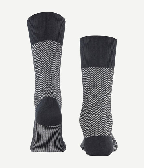 Falke airport herringstripe sok zwart