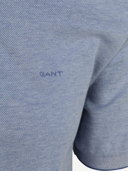 2tone piqué poloshirt blauw