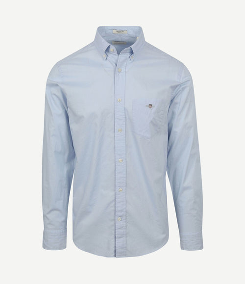 Casual overhemd poplin lichtblauw