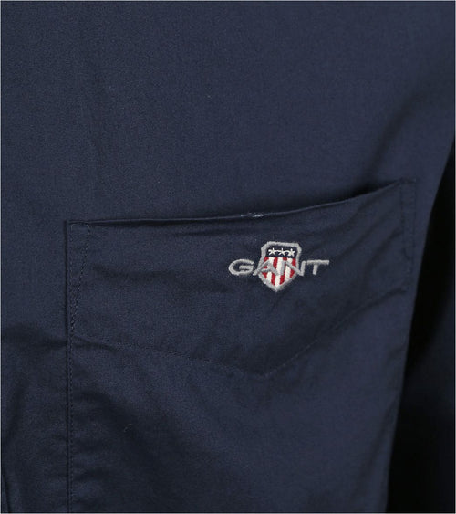 Gant casual overhemd poplin donkerblauw | Regular-fit