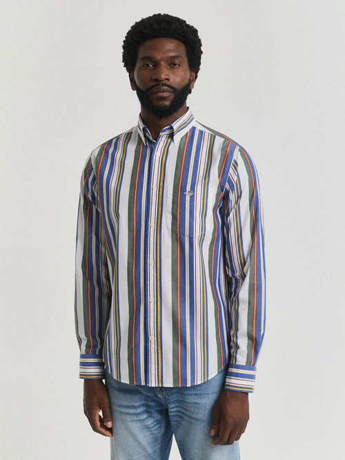Gant casual overhemd streep multicolour | Regular-fit