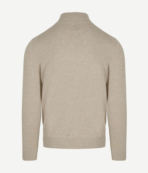 Gant halve rits trui lichtbeige | Regular-fit