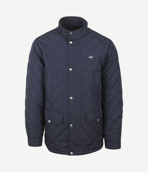 Jas quilted windcheater donkerblauw