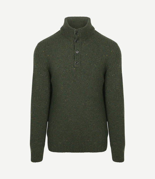 Mocker pullover wool blend donkergroen