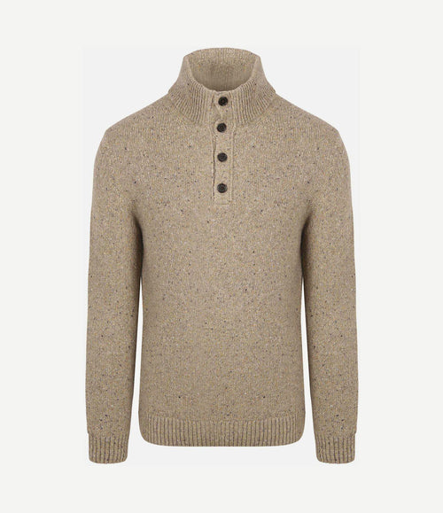 Mocker pullover wool blend sand