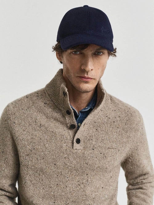 Mocker pullover wool blend sand