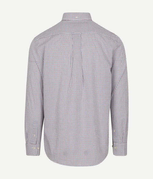 Gant casual overhemd poplin ruit blauw rood | Regular-fit