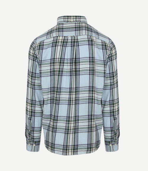 Overhemd flanel ruit blauw