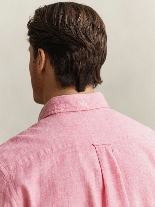 Overhemd cotton linen roze