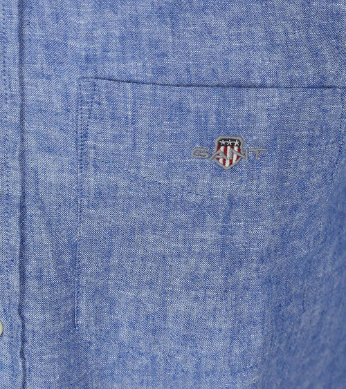 Overhemd linnen blauw