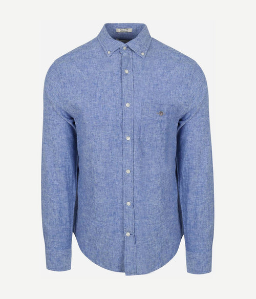 Overhemd linnen blauw