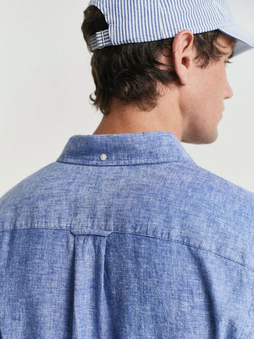 Overhemd linnen blauw