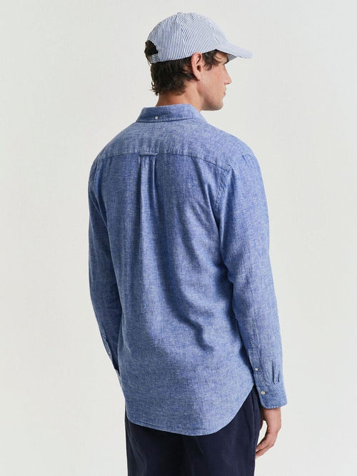 Overhemd linnen blauw