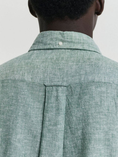 Gant overhemd linnen groen | Regular-fit