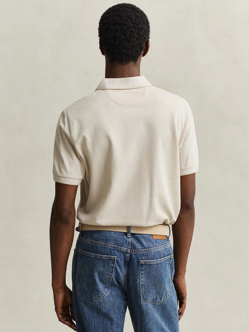 2tone piqué poloshirt ecru