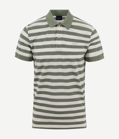Gant polo strepen groen | Regular-fit