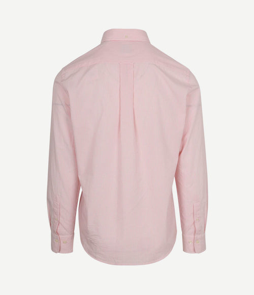Poplin banker overhemd streep roze