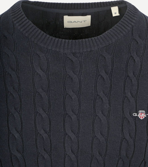 Pullover cable donkerblauw