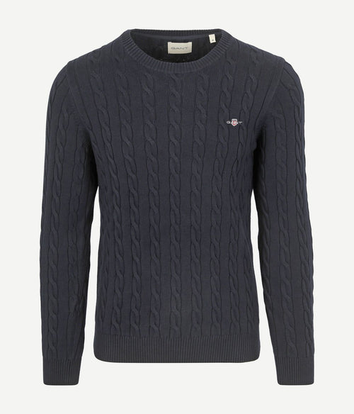 Pullover cable donkerblauw