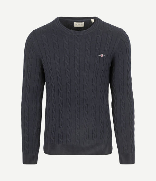 Pullover cable donkerblauw