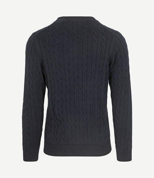Pullover cable donkerblauw
