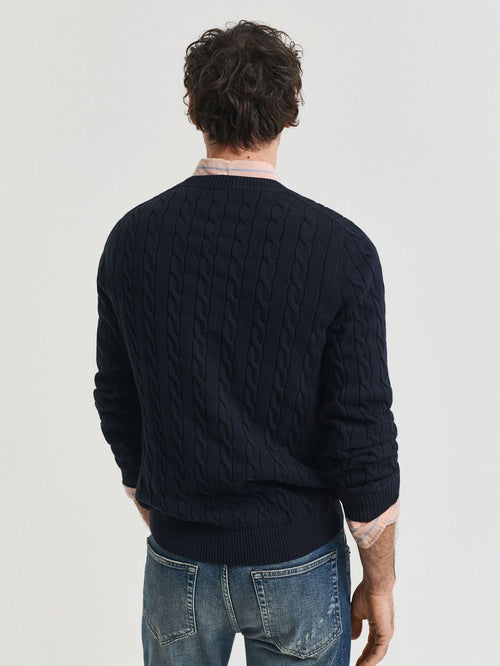 Pullover cable donkerblauw