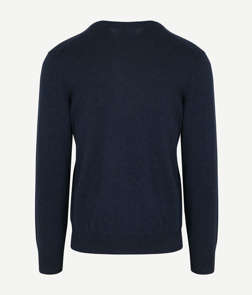 Gant pullover v-hals jeans blauw | Regular-fit