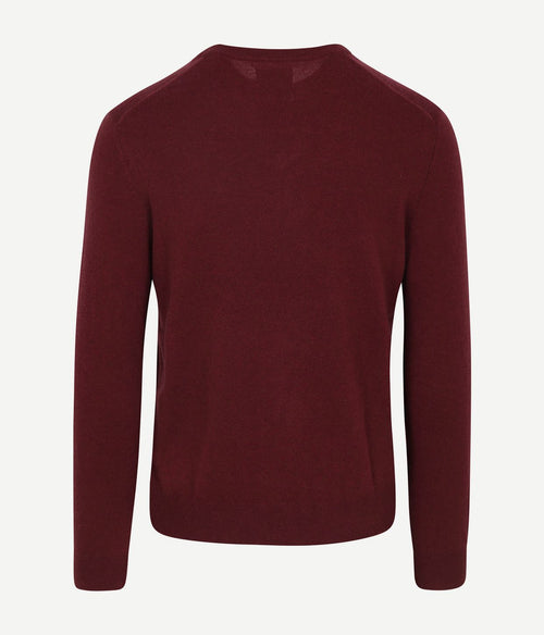 Gant pullover v-hals woolblend bordeaux | Regular-fit
