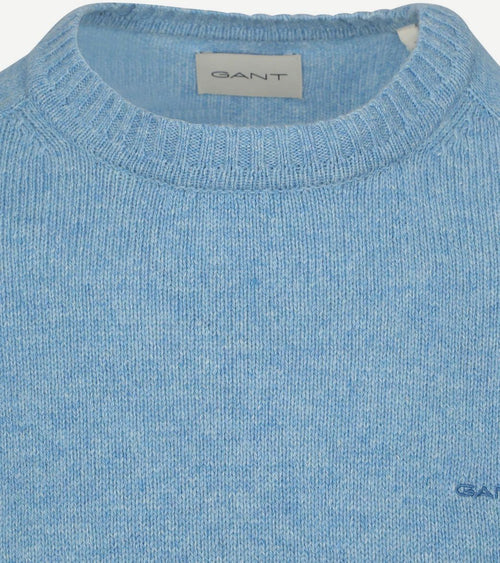Gant pullover wool blend lichtblauw | Regular-fit