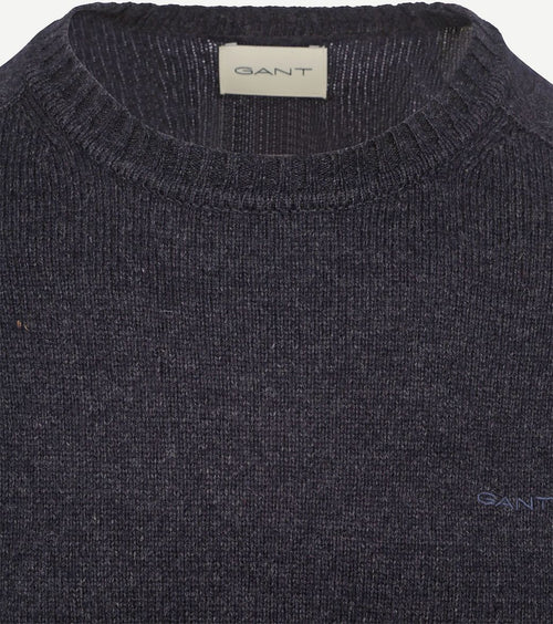 Gant pullover wool blend donkerblauw | Regular-fit